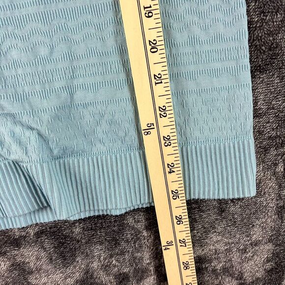 Lululemon Rest Less Pullover Light Blue Textured Thumbholes Women's 6* - Picture 7 of 10